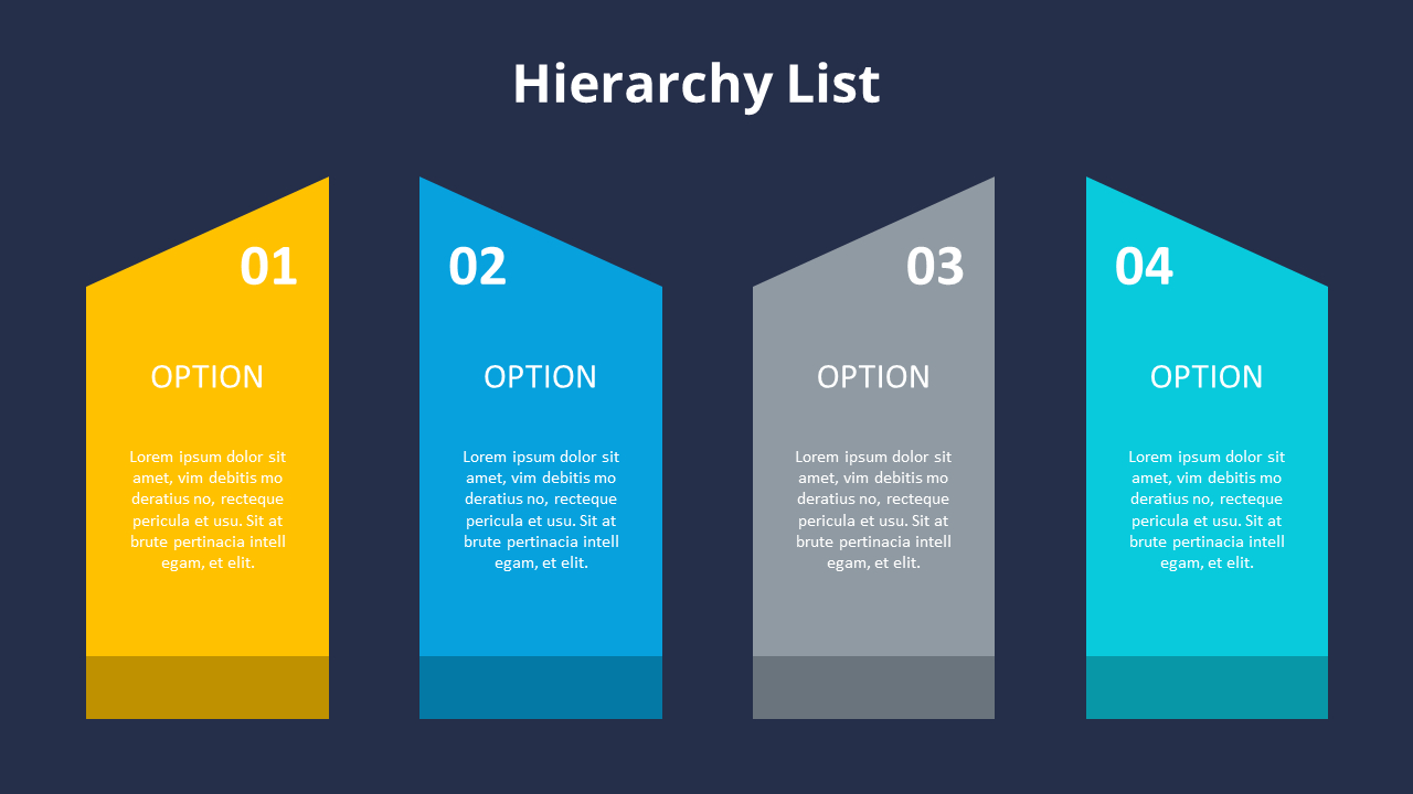 4 Steps Process List Diagram