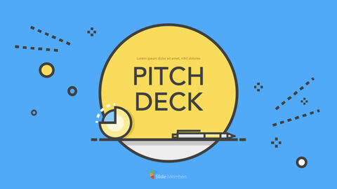 Flat Design Layout Pitch Deck Keynote PowerPoint
