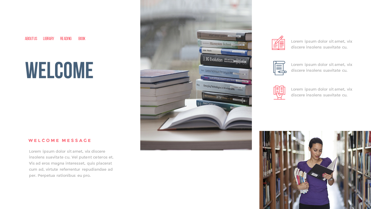 Library PowerPoint Templates for Presentation