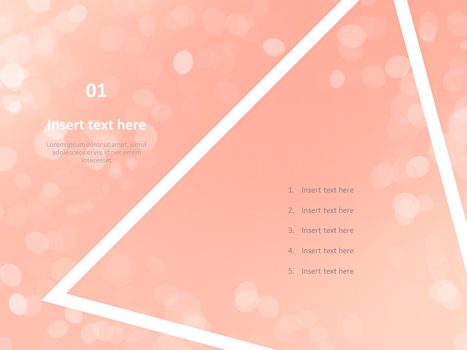 ピンクとトゥインクルトライアングル ホワイト トライアングルアウトライン Freeプレゼンテーションテンプレート パワーポイント スライド