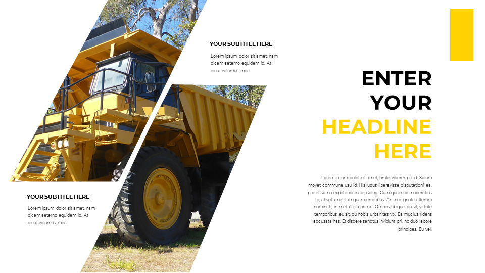 Heavy Equipment Google Slides Template Design