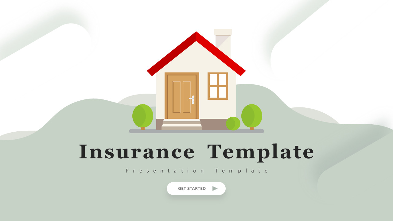 Insurance Template Cover Simple Slide