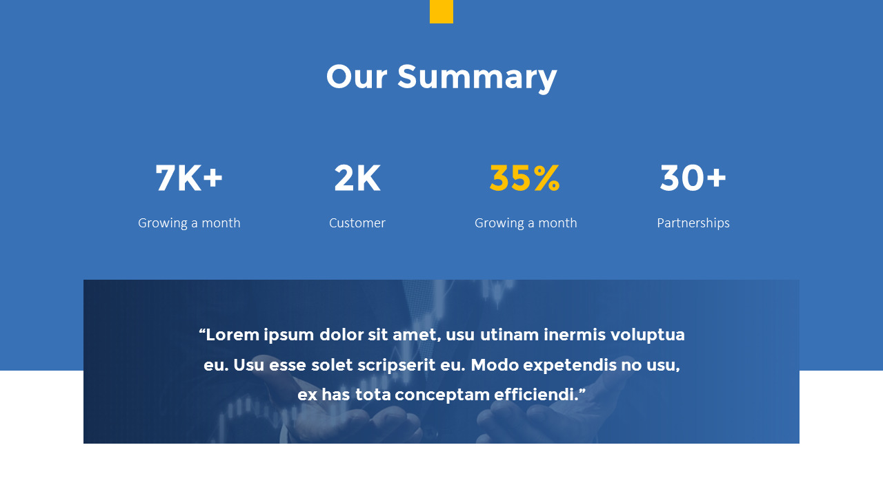 Our Summary pitch deck design