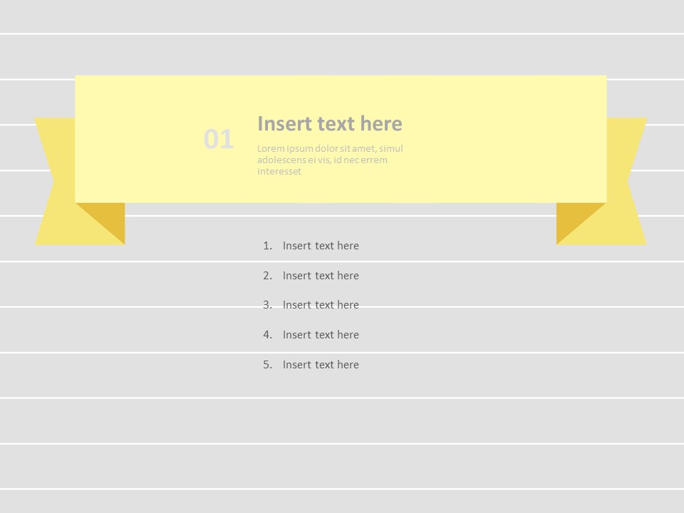 Free Powerpoint Template - Lemon-colored Titles on Gray Notes_03
