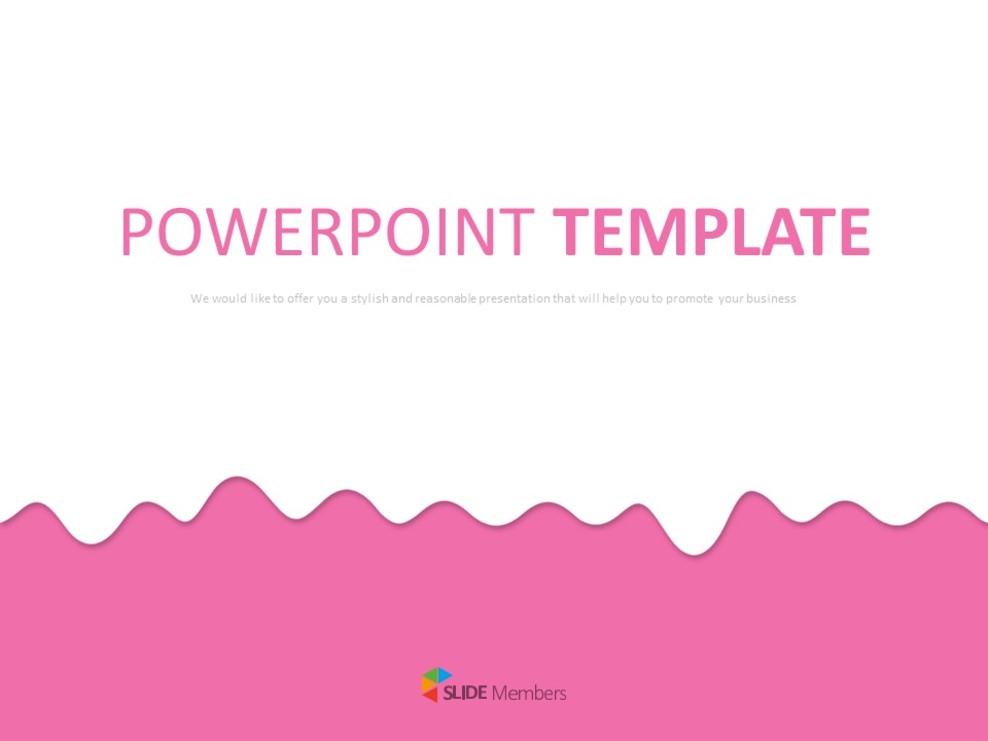 Pink Powerpoint Pattern Free PPT Sample - Pink Wave