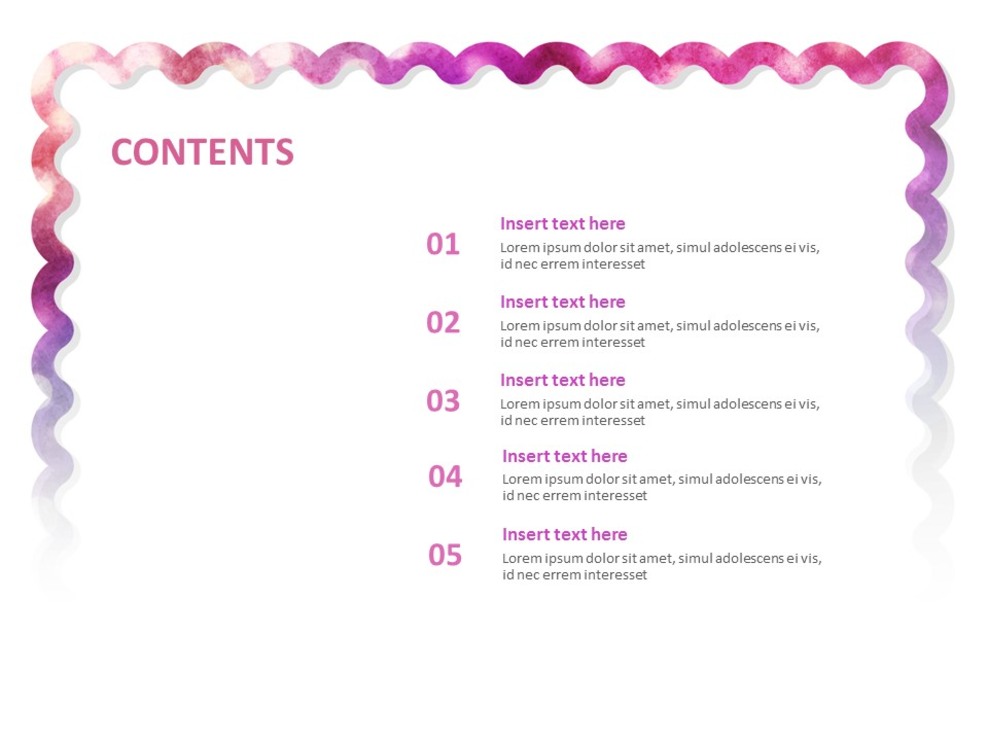 Free PPT Sample Rainbow Colored, Cloudshaped Titles