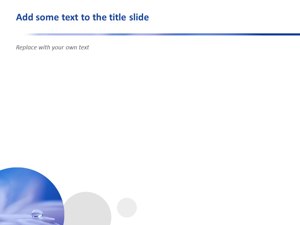 無料pptテンプレート 白い花に一滴の水