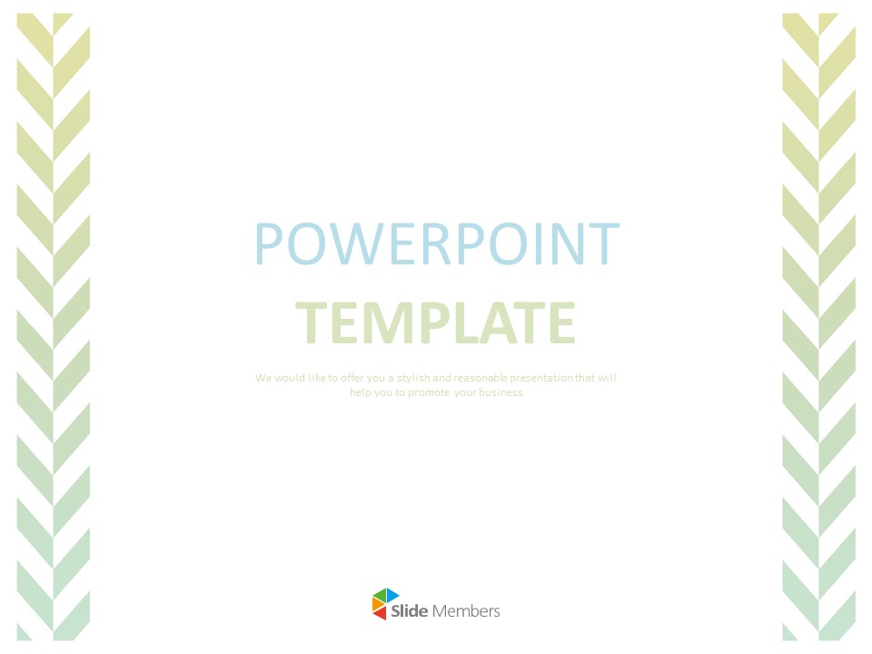 緑のグラデーションの矢印 無料のpowerpointテンプレート スライド