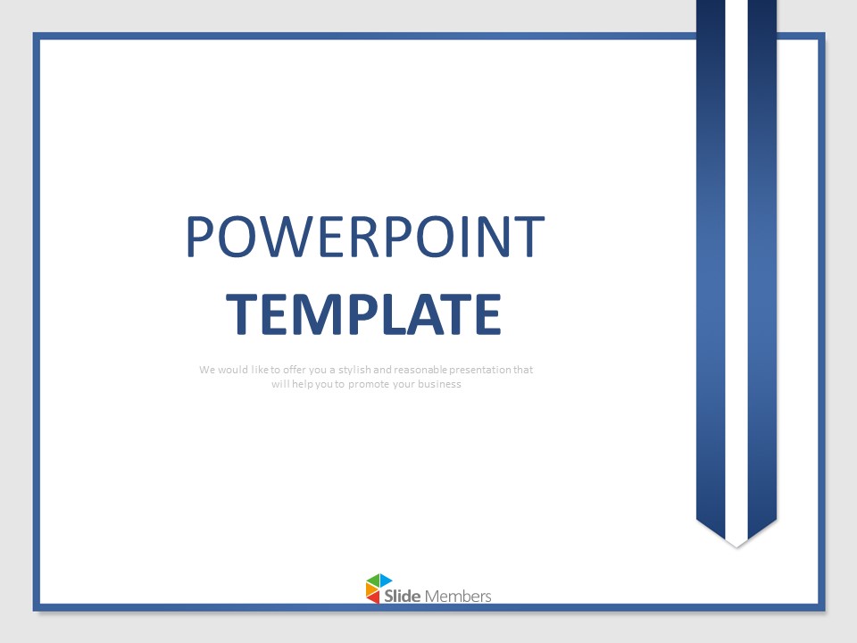 Blue Bookmark Free PPT Template