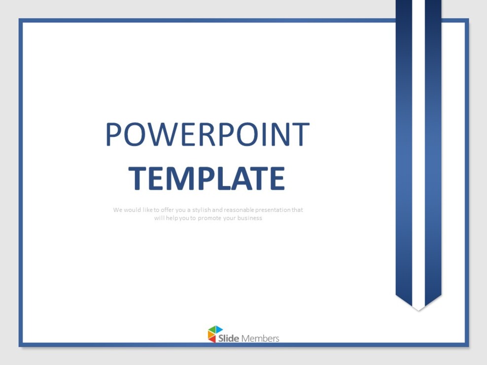 Blue Bookmark Free PPT Template