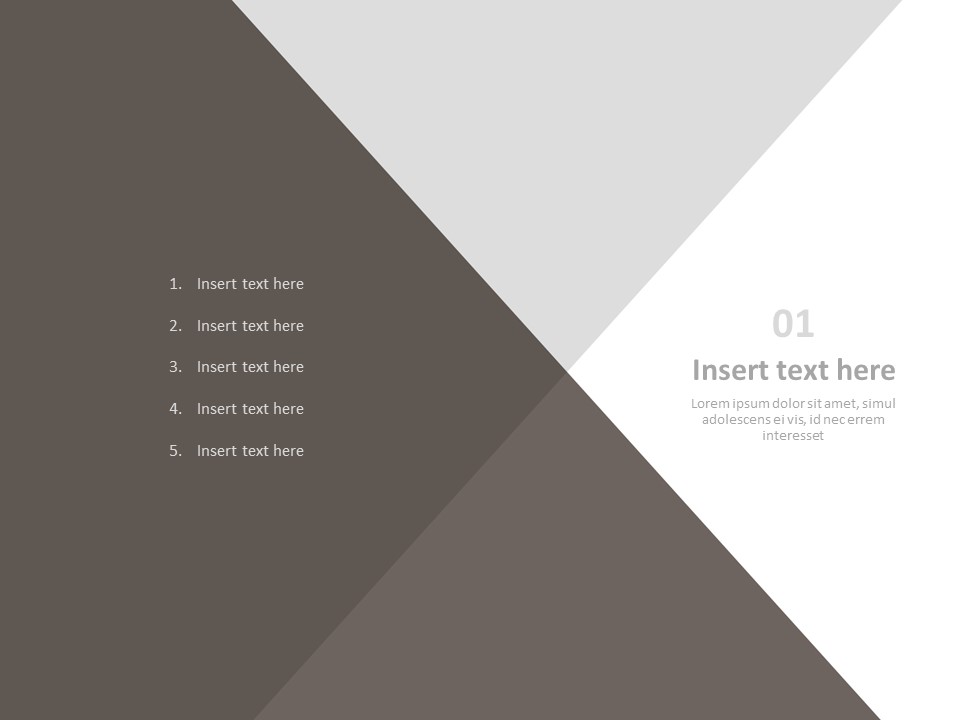 Free Powerpoint Template - Triangle Border Gradated With Gray