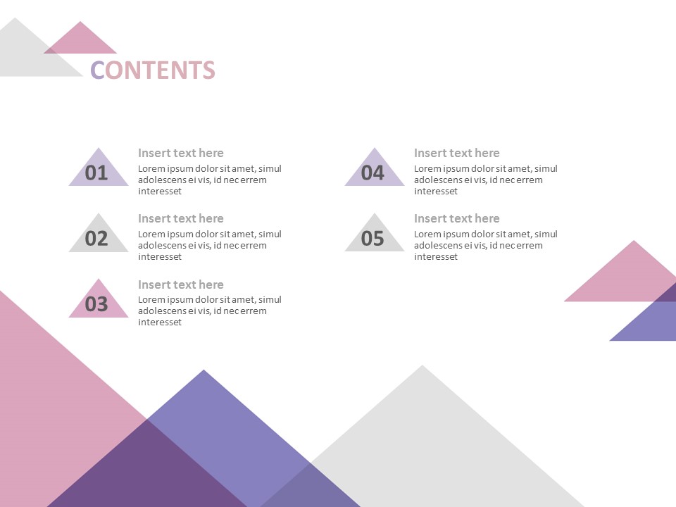 Free PPT Template - Pink, Purple, Gray Triangle_02