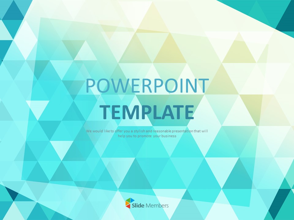 Mint Sparkling Triangle Free PPT SampleTemplatesSlides
