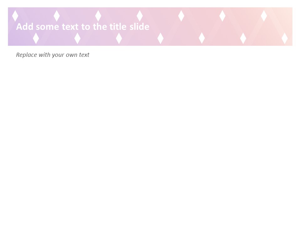 Pastel Purple Gradation With Diamond Patterns Free Presentation Templates
