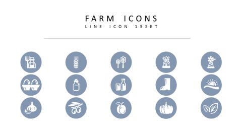 15 Set Farm Icons Set|Diagram