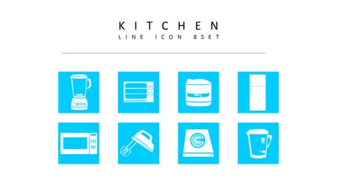 8 Kitchen Icons Set|Diagram