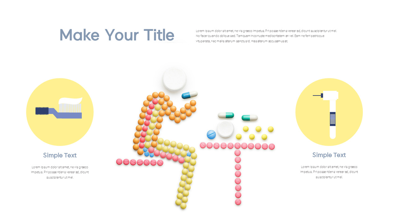 Creative Concept Made of Pills Business PresentationsMedicalPPT Templates