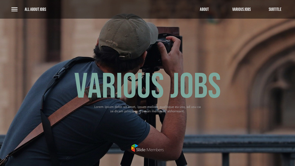 다양한 직업 마케팅용 프레젠테이션 PPT_01