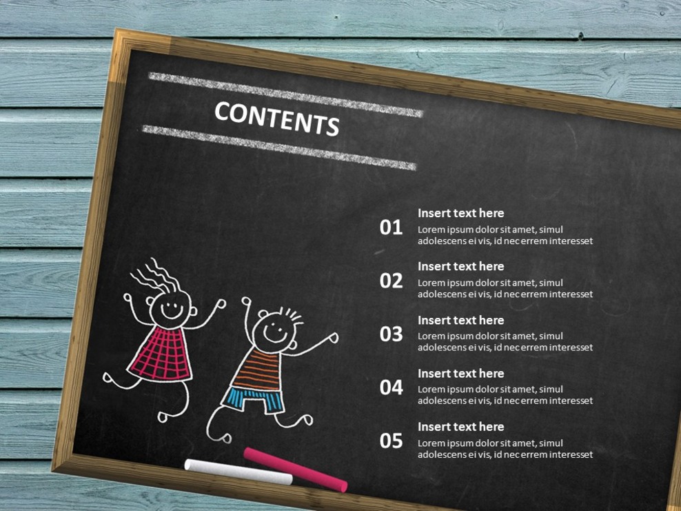 Free PPT Sample Blackboard and Children Education