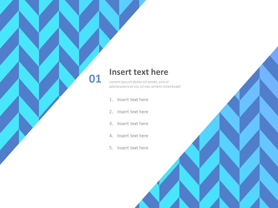 Free PPT Template - Blue Zigzag Triangle|Slides