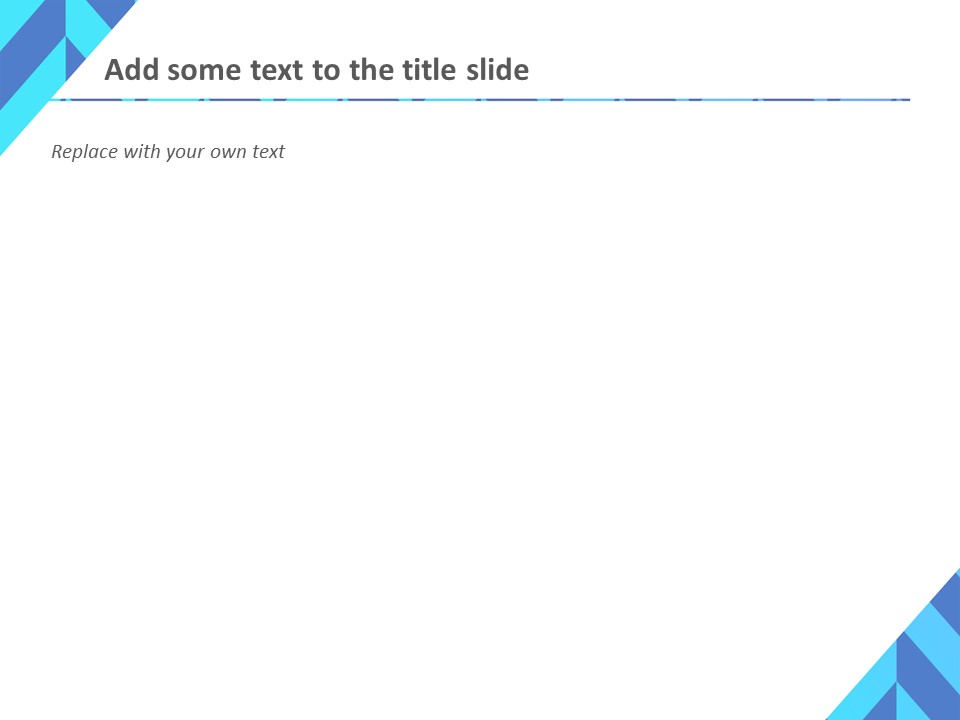 Free PPT Template - Blue Zigzag Triangle|Slides