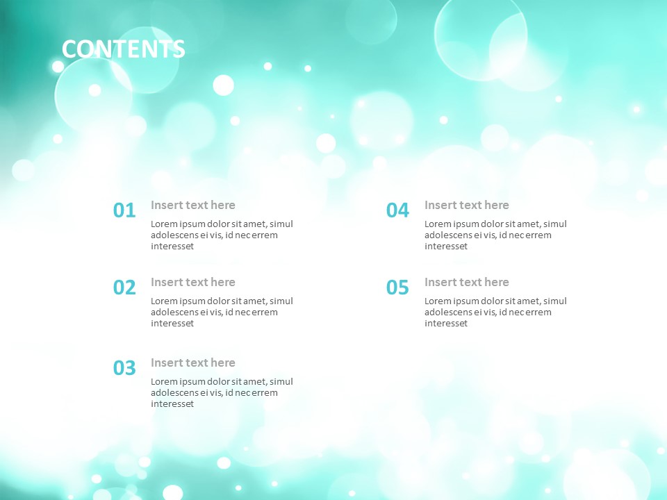 Modello PPT gratuito - Menta Sparkling Circle_02