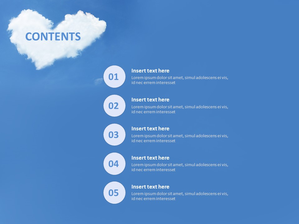 Herzformige Wolke Uber Dem Himmel Kostenlose Ppt Vorlage