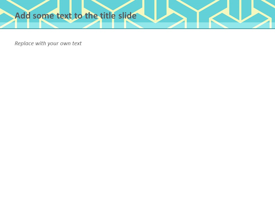Mint Hexahedron Pattern - Free Template Design|PPT|Slides