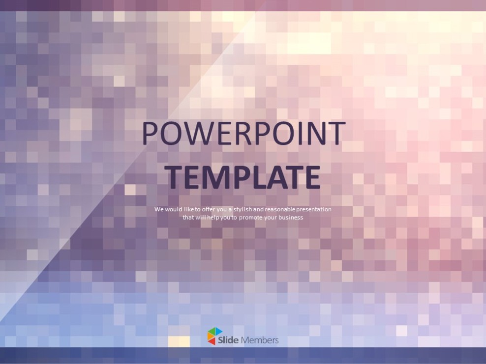 Purple Mosaic Background Free Presentation Templates