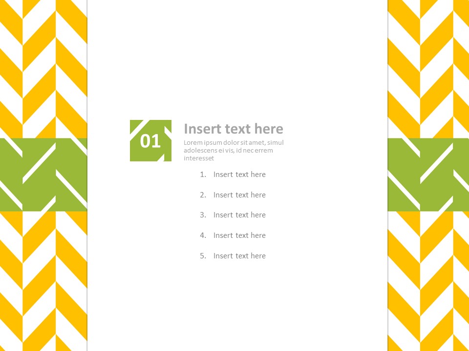 Yellow Pattern Powerpoint Yellow Zigzags / Yellow Green Dots - Free PPT Template|Slides