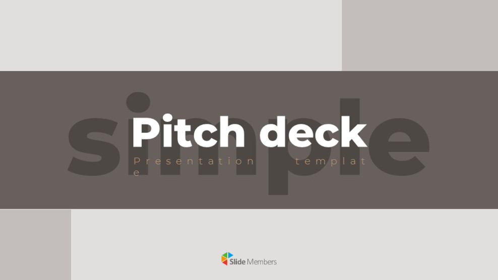 Pitch Deck dal design semplice Modello di presentazione del pitch_01