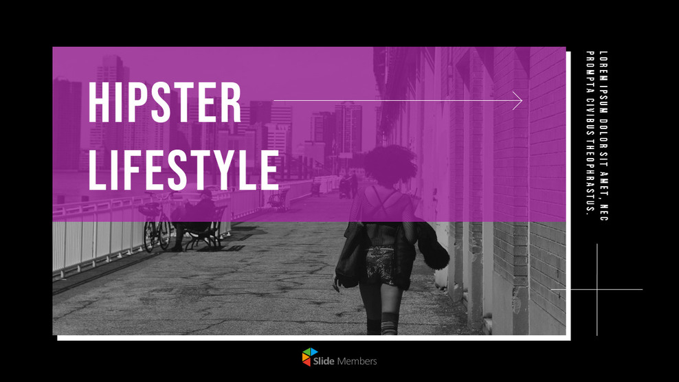 时髦的生活方式 演示模板设计_01