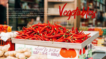 赤い果物と野菜 テーマPPTテンプレート_09