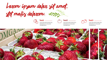 赤い果物と野菜 テーマPPTテンプレート_19