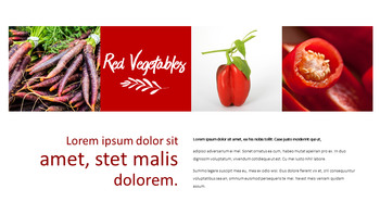 赤い果物と野菜 テーマPPTテンプレート_22