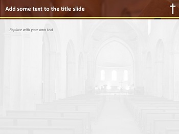 Free Powerpoint Template - Crucifix in Church_04