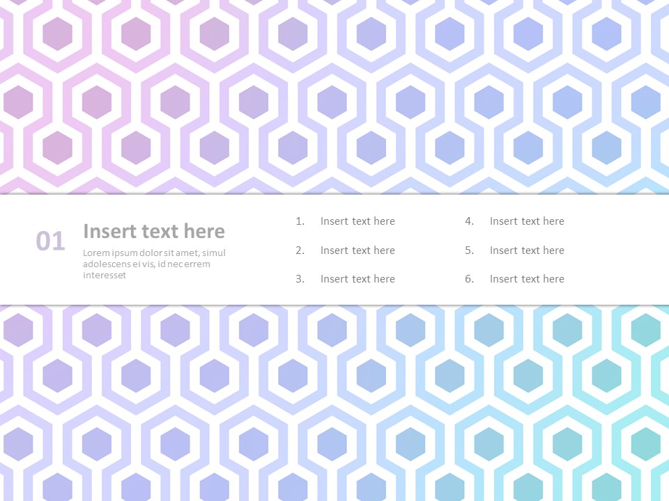 無料powerpointのテンプレートデザイン 薄紫とミントグラデーションの六角形