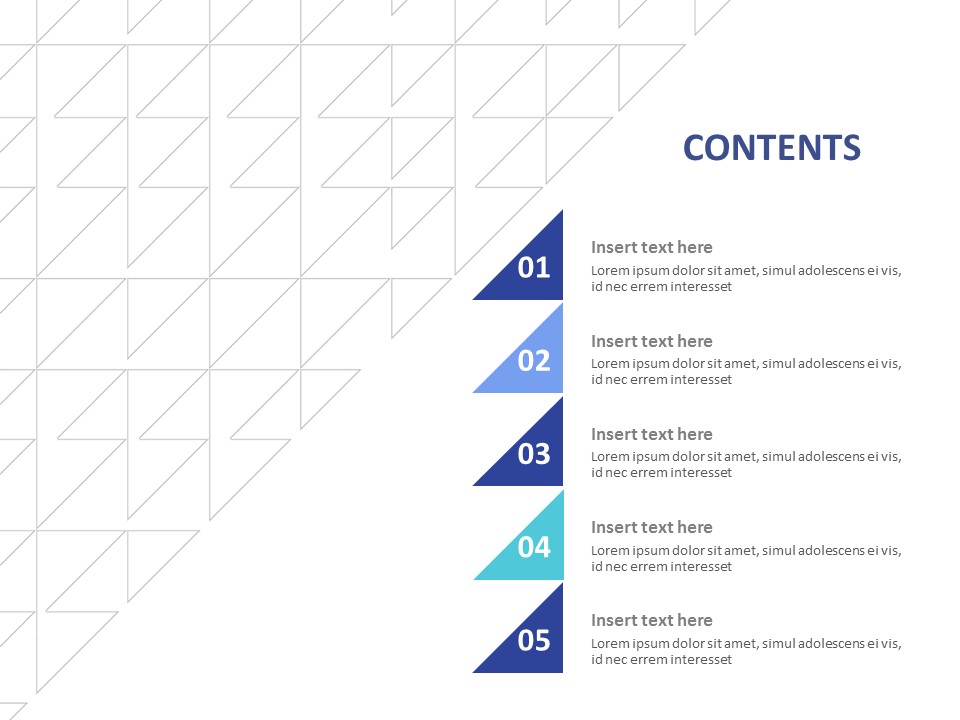 Free PPT Sample - Blue Sparkling Triangles/ Line Patterned Triangle_02