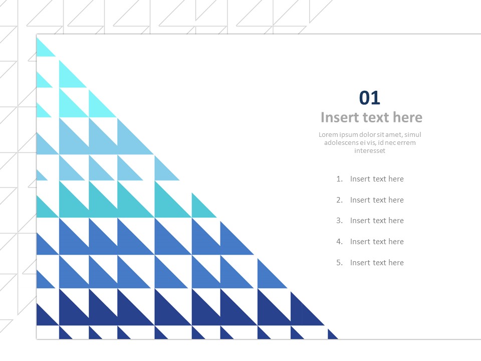 Free PPT Sample - Blue Sparkling Triangles/ Line Patterned Triangle_03