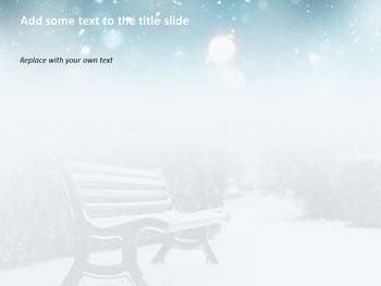 Free Powerpoint Template - Snowy Bench_04