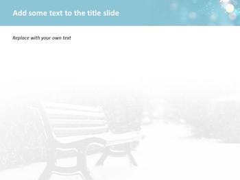 Free Powerpoint Template - Snowy Bench_05