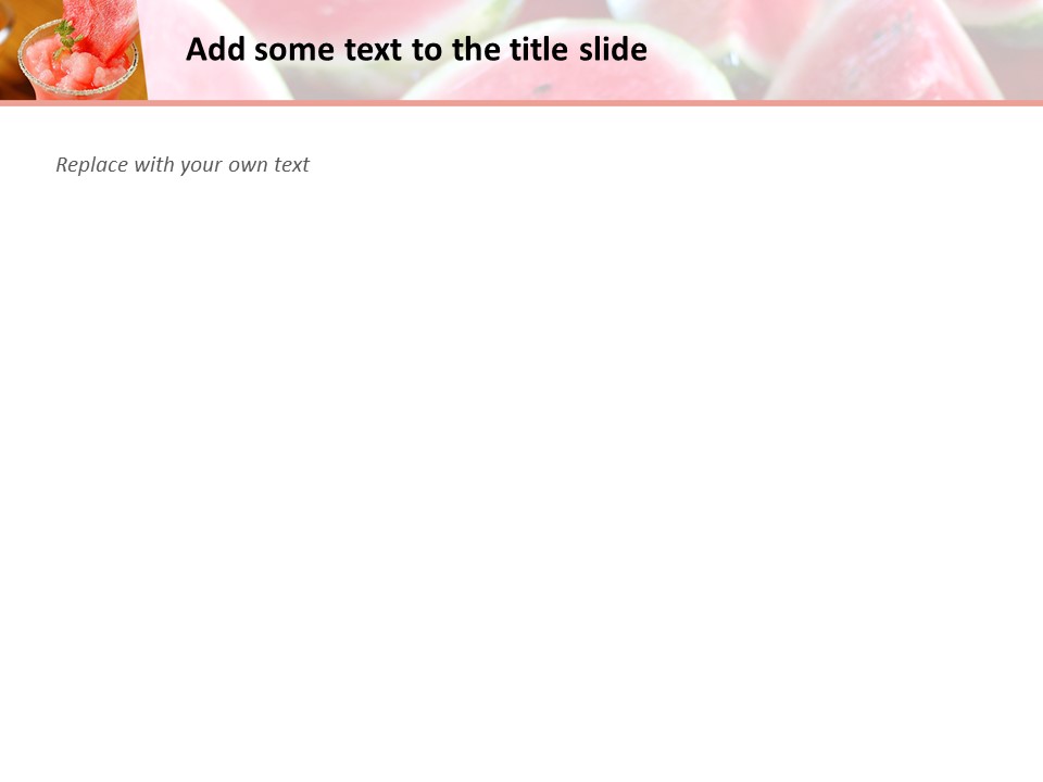 Free Powerpoint Template - Fresh Juice With Seasonal Fruit
