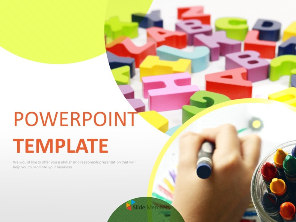 Modelli di presentazione gratuiti - Corso di inglese per bambini_01