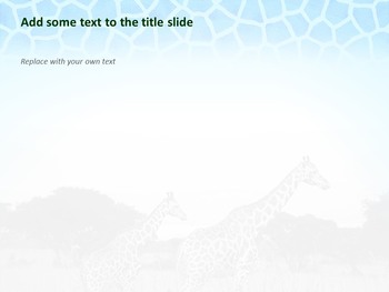 Free Images for Google Slides - A Giraffe on the Prairie
