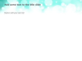 Free Presentation Template - Mint Sparkling Circle