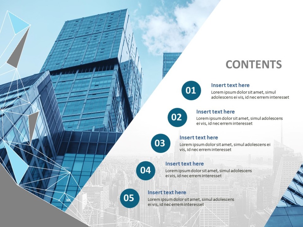 Free PPT Template Buildings and Cities