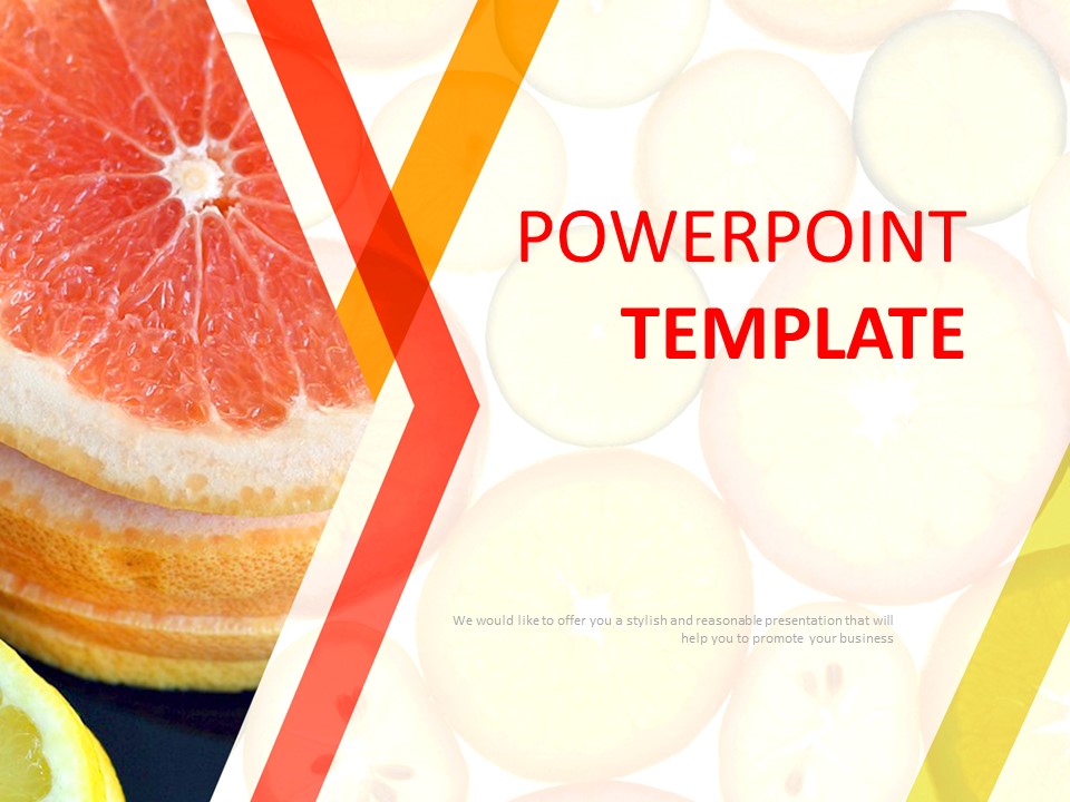 Refreshing Grapefruits - Free Powerpoint Templates Design