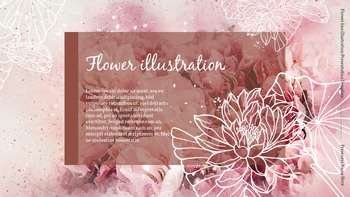 Blumenlinienillustration Aktionsplan PPT_24