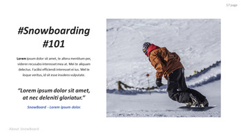 有关单板滑雪的基本技巧和窍门 PPT设计模板_17