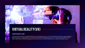 Realidad virtual (VR) Diseño simple de plantilla de PowerPoint_08